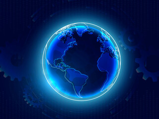 2d illustration abstract world concept