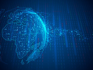 2d illustration abstract world concept