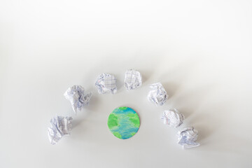 Reuse paper to protect the world. Reduce the amount of using paper will save more trees.