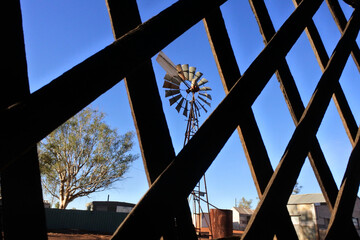 Obraz premium The remains of Gwalia gold mine ghost town in Western Australia