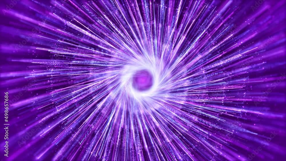 Wall mural purple particle light rotation, spiral particle stripes, ripple particle video, fantasy stage perfor