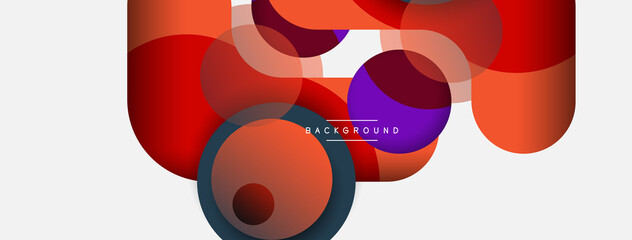 Circle and round shapes abstract background. Vector illustration for wallpaper banner background or landing page