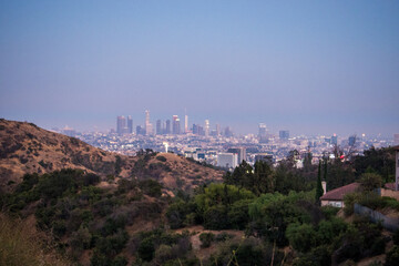 Fototapeta na wymiar Views from the Hollywood Hills