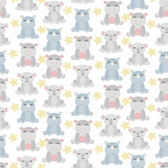 Tropical Animals and Leaves seamless pattern