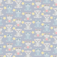 Tropical Animals and Leaves seamless pattern