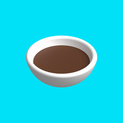 Soup in A White Bowl Design