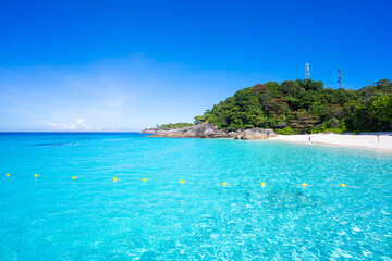 beautiful sea color at Similan island Phang-nga,