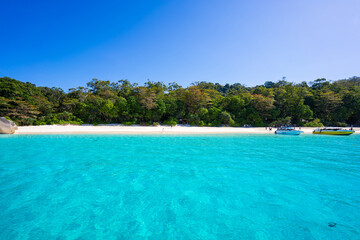 Fototapeta na wymiar beautiful sea color at Similan island Phang-nga