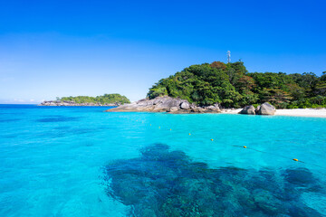 beautiful sea color at Similan island Phang-nga