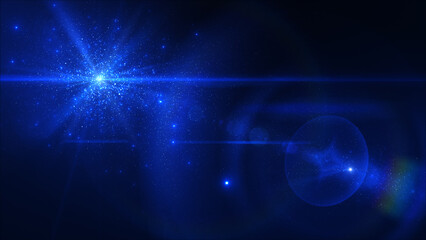 宇宙　星　星屑　空間　きらめく　星座　暗闇　ネイビー　コバルトブルー　青　レンズフレ　反射