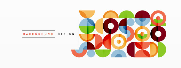 Colorful circle abstract background. Template for wallpaper, banner, presentation, background