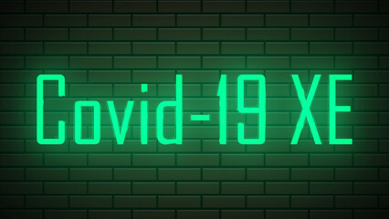 Retro style neon glowing COVID-19 written in dark background High-resolution animation. Animated glowy COVID 19 written in high resolution. Flickering COVID 19 in neon style.
