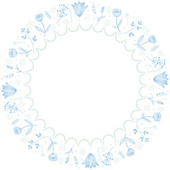 水色と緑の北欧フレーム