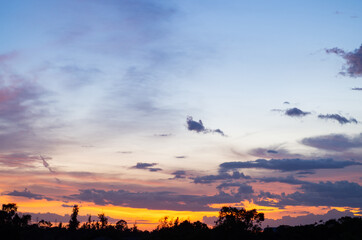clouds sky landscape nature background. gray cloudy weather. rainclouds covered bright sunlight in spring season. sun light shine in the sky. wet moisture in the air. wide space in atmosphere.