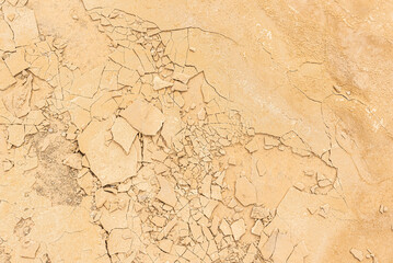 Background of dry cracked sandy surface