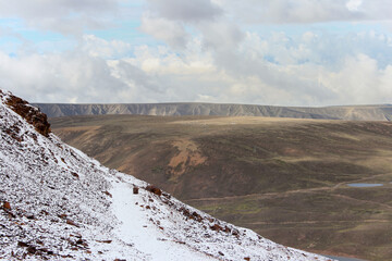 Pico Chacaltaya, vista panorâmica do altiplano andino, próximo a La Paz