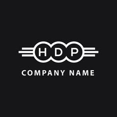 HDP letter logo design on black background. HDP  
 creative initials letter logo concept. HDP letter design.