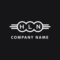 HLN letter logo design on black background. HLN  creative initials letter logo concept. HLN letter design.
