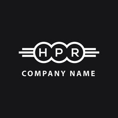 HPR letter logo design on black background. HPR  creative initials letter logo concept. HPR letter design.
