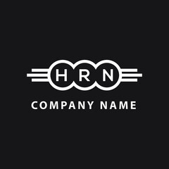 HRN letter logo design on black background. HRN  creative initials letter logo concept. HRN letter design.