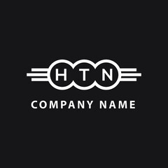 HTN letter logo design on black background. HTN  creative initials letter logo concept. HTN letter design.