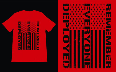 Red Friday T-Shirt Vector Design Vector, Remember Everyone Deployed T-Shirt, Remember Red Friday, Red Friday, Red Friday Gift, Military Gift,