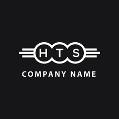 HTS letter logo design on black background. HTS  creative initials letter logo concept. HTS letter design.