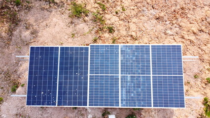 solar panels on a roof
