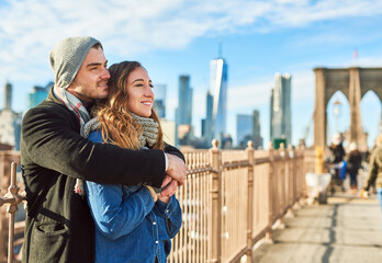 Love opens our eyes to beautiful things. Shot of an affectionate young couple enjoying their foreign getaway.