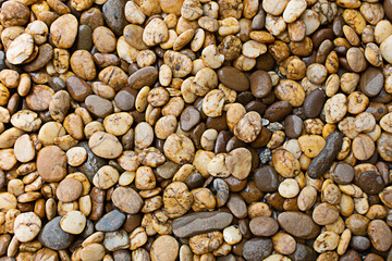 Stone background wallpaper. Wet stone. Stone texture. small stone background