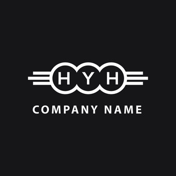 HYH letter logo design on black background. HYH  creative initials letter logo concept. HYH letter design.
