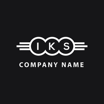 IKS letter logo design on black background. IKS creative initials letter logo concept. IKS letter design. 