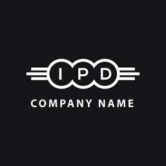 IPD letter logo design on black background. IPD creative initials letter logo concept. IPD letter design. 