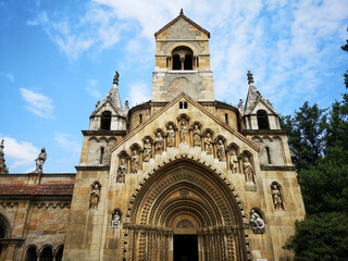 Obraz premium The Jak Chapel (Jaki Kapolna) is the Romanesque style building of the Vajdahunyad Var.