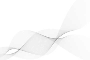 Vector wave lines flowing dynamic isolated on white background. Abstract background.