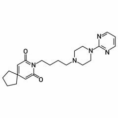chemical structure of Buspirone (C21H31N5O2)