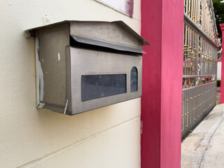 mailbox on a wall