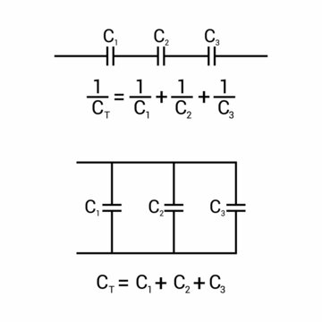 Capacitor In Series And Parallel Circuits With Formulas