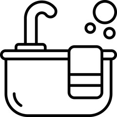 bathtub outline icon