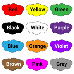 color name list English for kids preschool
