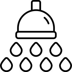 shower outline icon