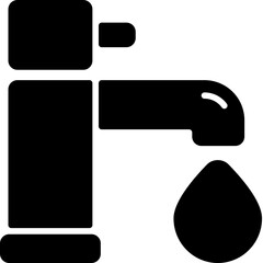 faucet glyph icon