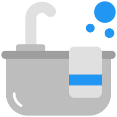bathtub flat icon