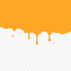 Textured yellow oil paint brush stroke. EPS 10 vector illustration.