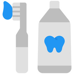 toothbrush flat icon