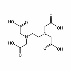 chemical structure of Ethylenediaminetetraacetic acid (EDTA) (C10H16N2O8)