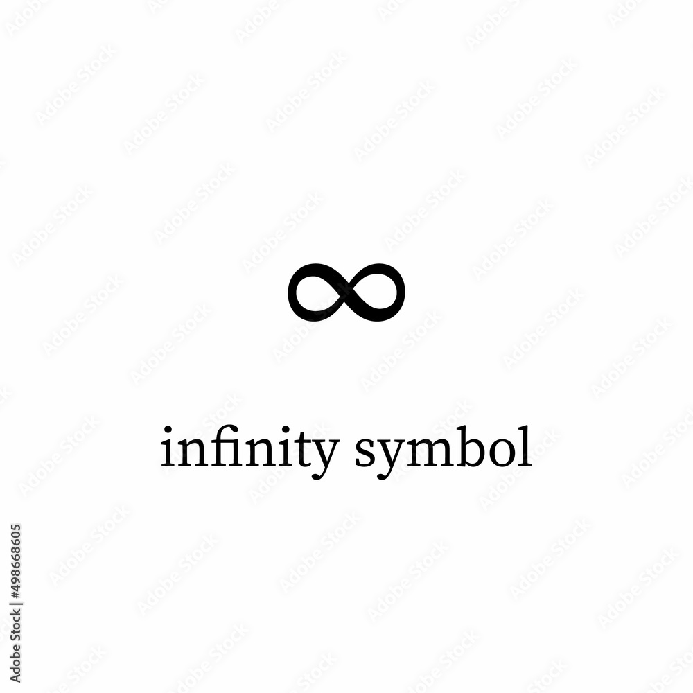 Canvas Prints black infinity symbol (∞) in mathematics