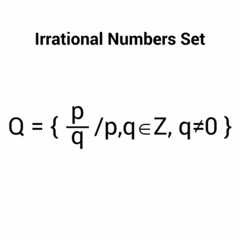 Irrational numbers set in mathematics