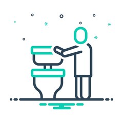 Mix icon for flush
