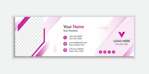 Corporate email signature and email footer template